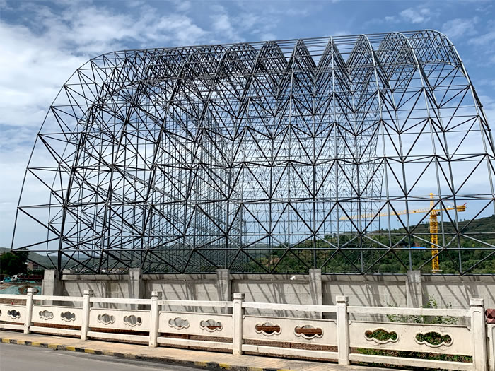 郴州山寨矿储煤棚网架